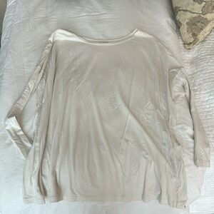 White long sleeve top